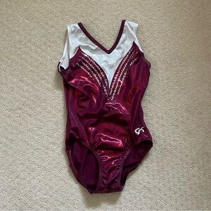 GK Burgundy and White Kids Bodysuit